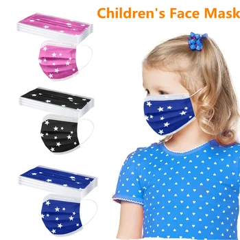 10-50PC Otrok Razpoložljivi Masko Otroci Zvezda Tiskanja Obraza Zajema 3ply Uho Zanke Dihanje Ljubka Usta Maske Za Varnost Otrok