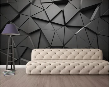Beibehang ozadje po Meri moda 3d photo zidana stereo geometrijsko abstraktne sivi trikotniki v ozadju stene 3d ozadje tapeta