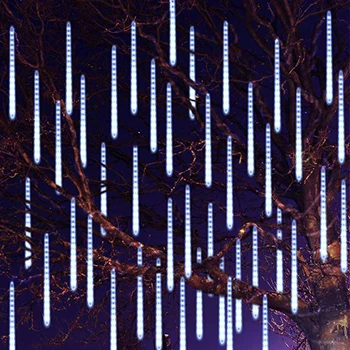 BEIAIDI 30 CM 50 CM Meteor Tuš Dež, LED Pravljice Niz Lahkih 8 Spusti Raindrop Sneg Pada Svetloba Nepremočljiva Kaskadne Drevo Svetlobe