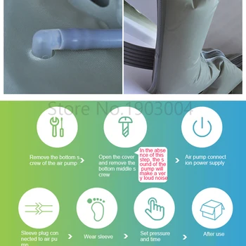 6 Votlini Električni Zraka Stiskanje Nog Stopala Massager Vibracije Infrardeča Terapija Roko Pasu Pnevmatsko Zračnega Obloge Se Sprostite Lajšanje Bolečin