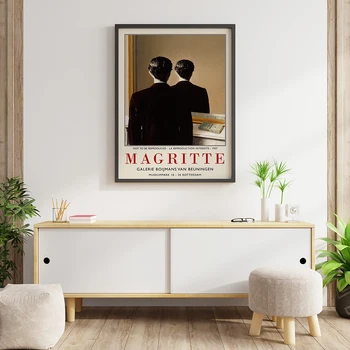 Rene Magritte Platno Slikarstvo Klasična Slika Človek Umetnine, Razmnoževanje, Tiskanje Plakatov in Stenskih slikah, za dnevno Sobo Cuadros