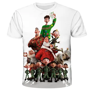2020 Pozimi Otroci Oblačila Fantje T Shirt Poliester Božič Kratek Rokav T-shirt Fant Fant Priložnostne Srčkan T-shirt 4-14 Let Majica