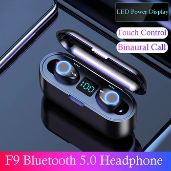 ZEKI Bluetooth Slušalke Res Daul V5.0 Brezžične Slušalke Prstnih Dotik Atuo-boot Seznanjanje Slušalke z 2000mAh polnjenje BOX