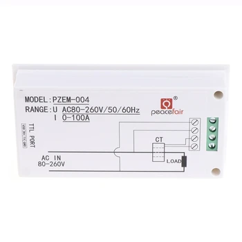 OOTDTY 4in1 Digitalni Voltmeter Ampermeter Vatna Moč, Energijo Merilnik AC 80-260V 100A PZEM-004