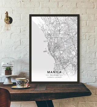 Manila, Filipinov Zemljevid Plakat