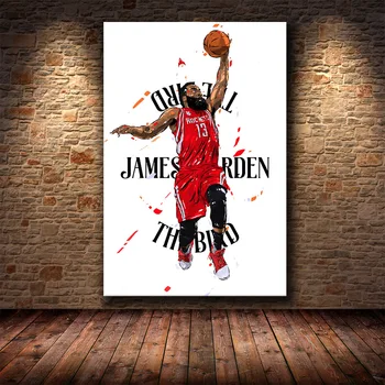 Strdi Curry In LeBron James Plakat Košarkarske Zvezde Wall Art Platno Stenske Slike za Dnevni Sobi Doma Dekor Fantje Soba