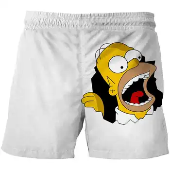 2020 moda Otroci Hlače za Otroke poletje vroče prodaje smešno risanka homer Simpson hlače za Fante tiskane 3D otroci kratke hlače