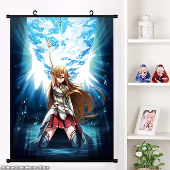 Anime Sword Art Online Yuuki Asuna Cosplay Steno, se Pomaknite Zidana Plakat Steni Visi Plakat Home Art Okras poiščite plakat