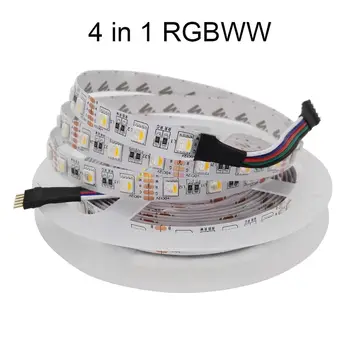 5M 4 v 1 RGBW 5 v 1 RGB+SCT LED Trak 5050 60leds/m CW+RGB+WW RGBW RGBWW upogljiv Led Trak Svetlobe 12V 24V 12 MM PCB