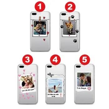 TOMOCOMO Za iPhone 6 6S XS Max 7 7Plus 8 8Plus X SAMSUNG Prilagojene po Meri Foto Okvir Ljubimec Zabavno Besedilo, Mehko Jasno Primeru Telefon