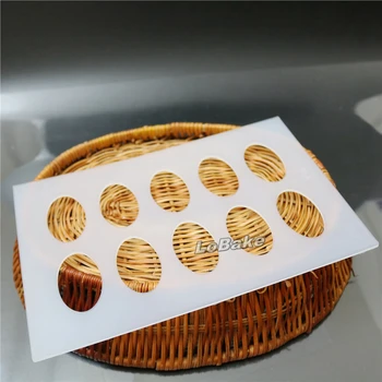(2pcs/veliko) Čisto nov 10 votline ovalne krog obliko tanke ploščice svež mat plesni piškotov sugarcraft kalup za torto dekoraterstvo orodja