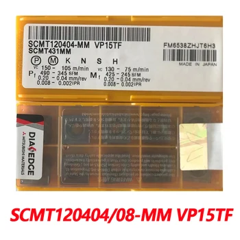 Prvotne SCMT SCMT120404-MM VP15TF SCMT120408-MM 10pcs CNC stružnica Vstavljanja Karbida Vstavite Uvožene Iz Japonske Dobra Kvaliteta