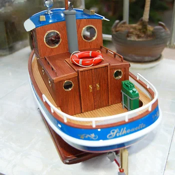 Mikro Povlek M3 1:18 273mm Lesenega modela ladje kit RC model božično darilo za otroke, igrače za otroka