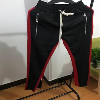 2017 nov modni 3 barve elastični pas moški in ženska, track hlače gleženj zip koničastimi sweatpants za moške zadrgo žep hlač