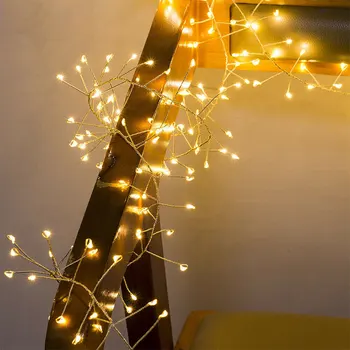 3/5m LED Niz Svetlo Srebrne Žice Pravljice Toplo Bela Garland Doma Božič svate, Dekoracijo Pogon USB, Daljinsko upravljanje