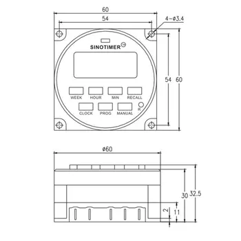 SINOTIMER TM618N-2 220V LCD Digital AC Programabilni Števec Stikalo Z UL Navedene Rele Znotraj s Odštevalnik Časa Funkcijo