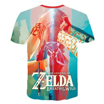 Poletje Nov Dih je Zelda Divjini 3d Tiskanih Otroci Majica s kratkimi rokavi za Fanta/Dekleta Tshirt Otroci Anime Risanke Tee Shirt Oblačila