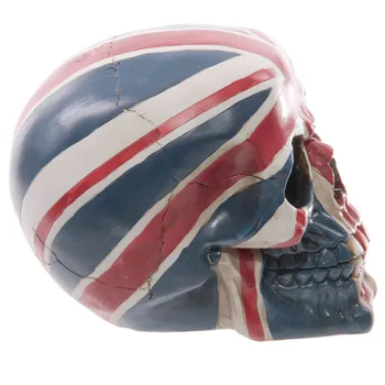 Patriot Okrasnih Lobanje Gothic Fantasy KRALJESTVU Britanske Kraljeve Zastave Union Jack Skull Glave Okostje, Kip, Slika Halloween Okraski