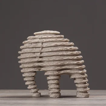 Sodobno Abstraktno Slon Kiparstvo Smolo Peščenjak Slon Kip Ledena Doba Živali Fosilnih Umetnostne Obrti Dekor Ornament Dodatki