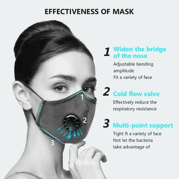 Odraslih Stroj Obraz, Usta Maske Bombažne Tkanine Tkanine Masko Stroj za enkratno uporabo Zaščitne Maske Mascarilla 2pcs maska+ 4 filtri