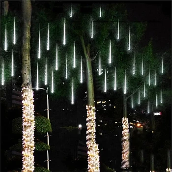Božič 30/50 cm 8 Cevi LED Niz Luči Meteor Tuš Dež Prostem Nepremočljiva Luči Za Drevo svate, Dekoracijo