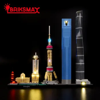 BriksMax Led Light Up Kit Za 21039 Arhitekture Shanghai ， (NE Vključujejo Model)