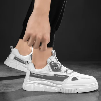 Vroče prodaje, za moške visoko-top copati fluorescentna priložnostne vrh prostem lahki čipke-up non-slip čevlji Zapatos hombre Chauss