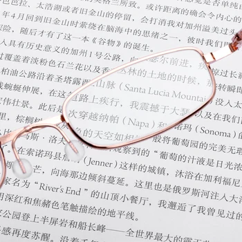 RBROVO Unisex Obravnavi Očala z Peresom Cev Primeru Prenosni Presbyopic Očala, Kovinsko Ohišje Spomladanski Tečaj Očala Vision Care