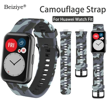 Gumijasti Pašček Za Zapestje Za Huawei Watch Fit Prikrivanje Zapestnica Za Huawai Watch Fit 2020 SmartWatch Pas Silikonski Trak Dodatki