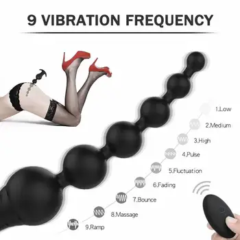 Polnilna Močan Butt Plug Analni Seks Igrače, Z 9 Vibracije Načini Odraslih Opozarjanje Z Mehko In Varno Silikonski Sex Igrače Za Človeka