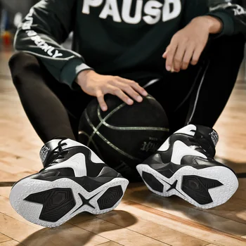 Mens košarka čevlji modni pozimi žamet toplo superge šport na prostem čevlji Par Visoke Kakovosti Dihanje Fitnes Trenerji 13