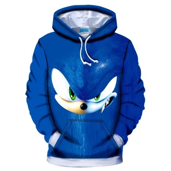Sonic Hedgehog hoodies Fantje Majica Dolg Rokav Otroci Majice Bombaž Jeseni Otroci, Dekleta, Vrhovi Otroci, Za Najstniških Oblačilih