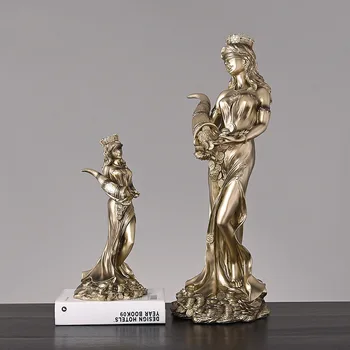 Fortune Dodatki, Okraski Obrti Boginja Krasi Skulpture Urad Grške Mitologije Smolo Srečo, Trgovina Na Drobno Polje Evropski Stil