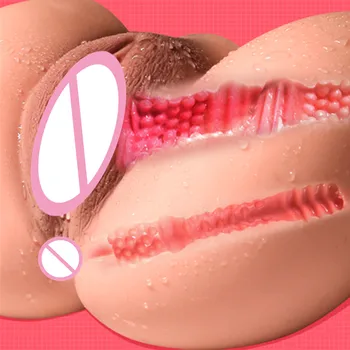 2,8 kg 3D Realistična Silikonski Velika Rit Moški Masturbators Nožnice in Analne Žep Muco Sex Lutke za Odrasle Sex Igrača za Moške Erotično Sex Shop