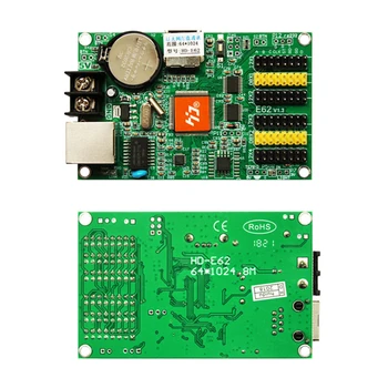 HD-E62 En & Dvojni Barvni LED kontrolna kartica Ethernet & USB port 1024*64 4*HUB12 & 2*HUB08 vrata