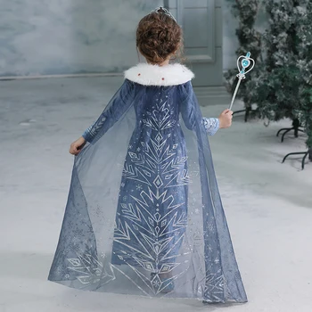 2020 Princesa Obleko Za Deklice Halloween Cosplay Stranke Obleke Božični Kostum Dekle Obleko Zimo Dolg Rokav Otroci Oblačila