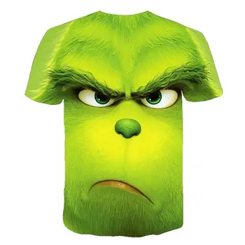 Nova 3D natisnjeni T-shirt film zelena grinch T-shirt top moda srčkan živali vzorec moške in ženske, modni oblačila T-shirt