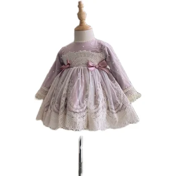 Dekle Letnik španski Obleko Baby Lolita Princess Žogo Obleke za Otroke Rojstni dan Eid Obleke Debelo Otroci Boutique Oblačila