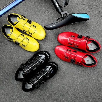Cestni kolesarski čevlji, gume, ki je edini, ultra-lahka, non-zdrsa, so odporni na obrabo, strokovno samozapiralni čevlji s fluorescentnim učinek