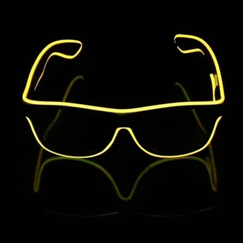 Led Trakovi, Žarnice El Žice Očala Kristalno jasno okvir flash sončna očala DJ Svetlo Luč, Varnost sveti led utripa EL očala