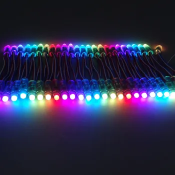 500pcs 12 mm WS2811 Barvno LED Luč Pixel Modul 5 v DC vhod IP68 vodotesen RGB barvni 2811 IC Digitalni LED božični Luči