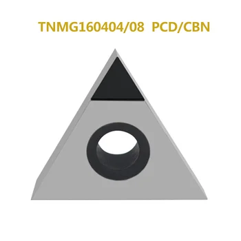 2pcs TNMA160404 TNMG160404 TCGT16T304 TCGT110204 TCMT110204 PCD CBN Vstavi Visoko trdoto diamantno rezilo CNC Stružnica rezalno Orodje