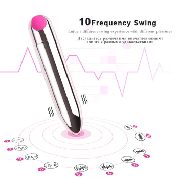 Mini Bullet Vibrator 10 Hitrost Močne Vibracije USB Polnilne G-spot Masaža Ženska Masturbacija Adult Sex Igrače za Ženske