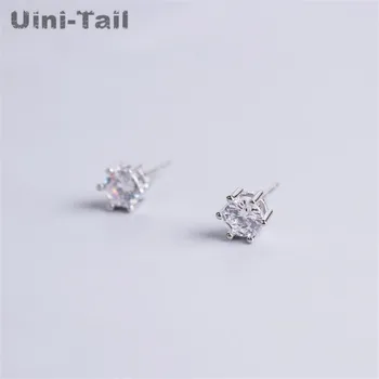 Uini-Rep vroče novih korejska različica 925 sterling srebro heksagonalna uhani, modni dinamičen trend visoke kakovosti nakit GN356
