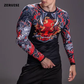 3D Tiskanih Harajuku Fitnes Vrhovi t-shirt stiskanje srajce Anime Moški Športni Moda Japonski moški Oblačila Vrh
