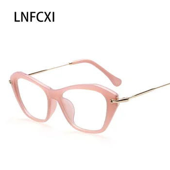 LNFCXI Anti-modra Mačka Oči Žensk Pregledna Očala Clear Leče Moških Računalnik Očala za Lady