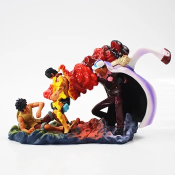 10-14 cm Anime En Kos Orodja Četrti Smrti Ace Luffy & Ace Vs Sakazuki Red Dog PVC Akcijska Figura, Zbirka Model Igrača