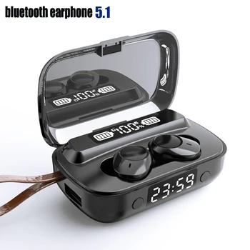 LED Bluetooth 5.1 Brezžične Slušalke Slušalke Čepkov 2000mAh TWS Touch Kontrole Šport Slušalke Noise Cancel Slušalke Slušalke