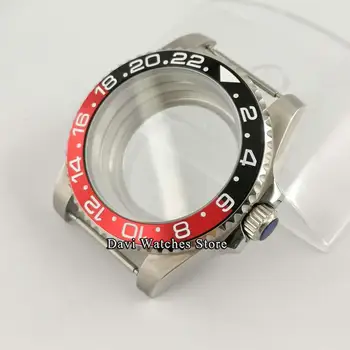 Novih 40 mm Srebrna Watch Primeru, Safirno Steklo Fit NH35/NH36 Miyota 8215 821A,ETA, 2836,DG2813,3804 Gibanja
