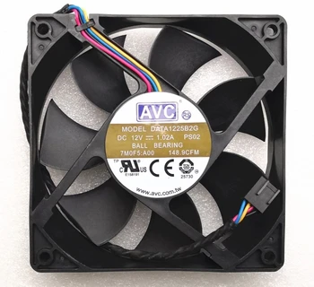 Nove blagovne znamke Za AVC 12025 12cm fan dvojno žogo 4-žice data125b2g 12V 1.02 a 7m05f pwm hladilni ventilator